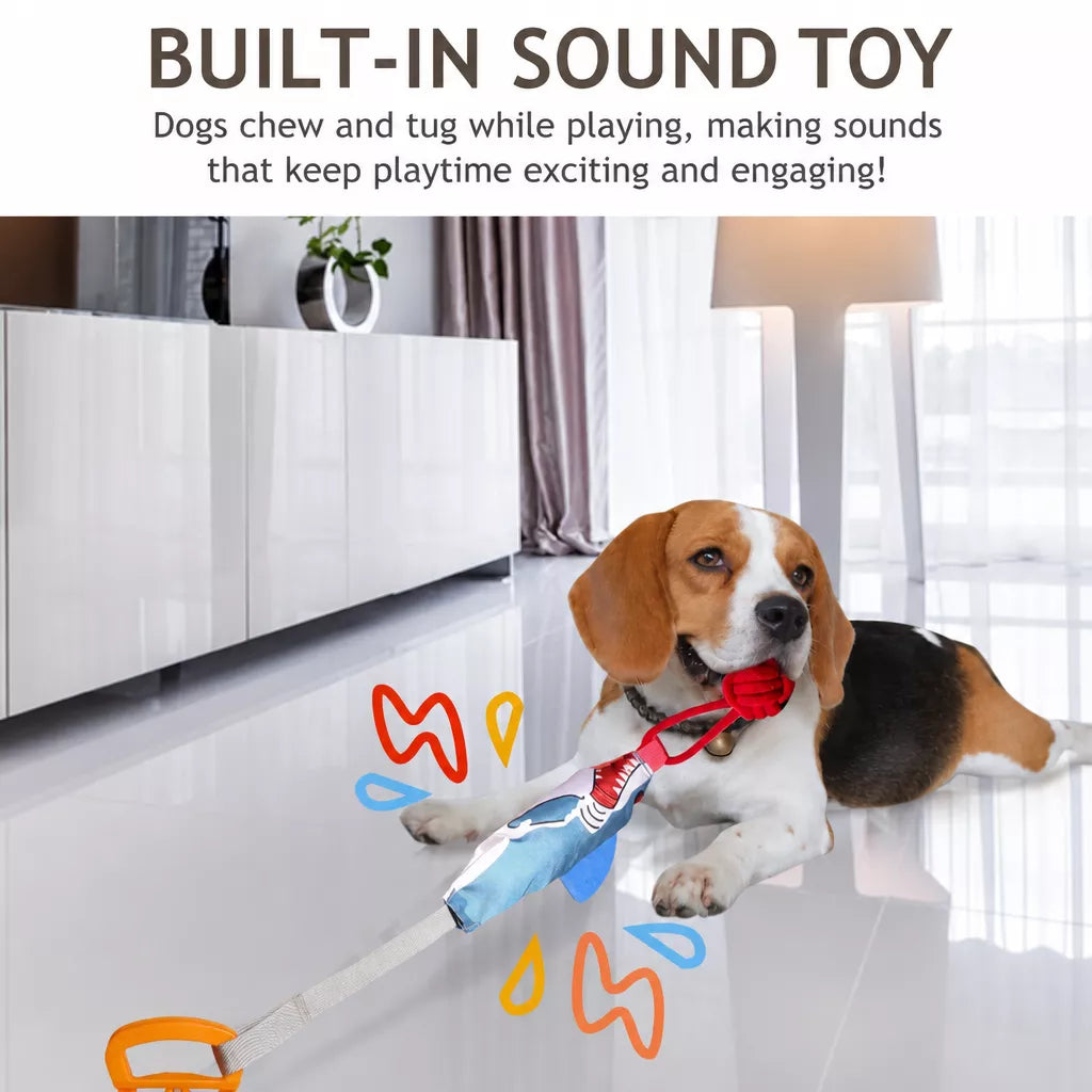 Interactive Squeaky Rope Tug Toy for Medium and Large Dogs