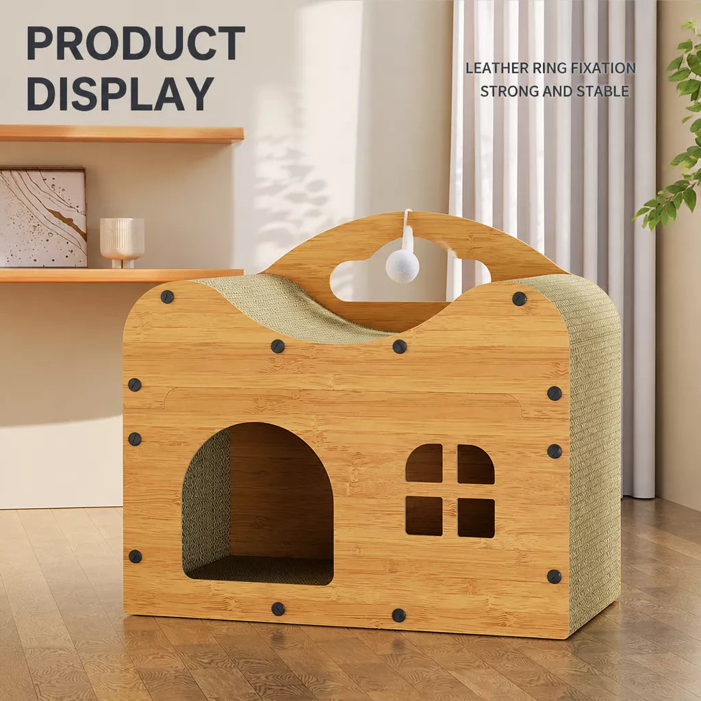 Corrugated Cardboard Cat Scratcher House