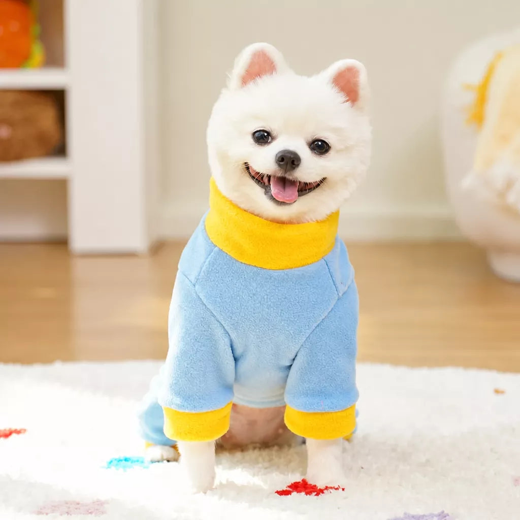 Fleece Four-Leg Dog & Cat Coat for Cool-Weather Walks