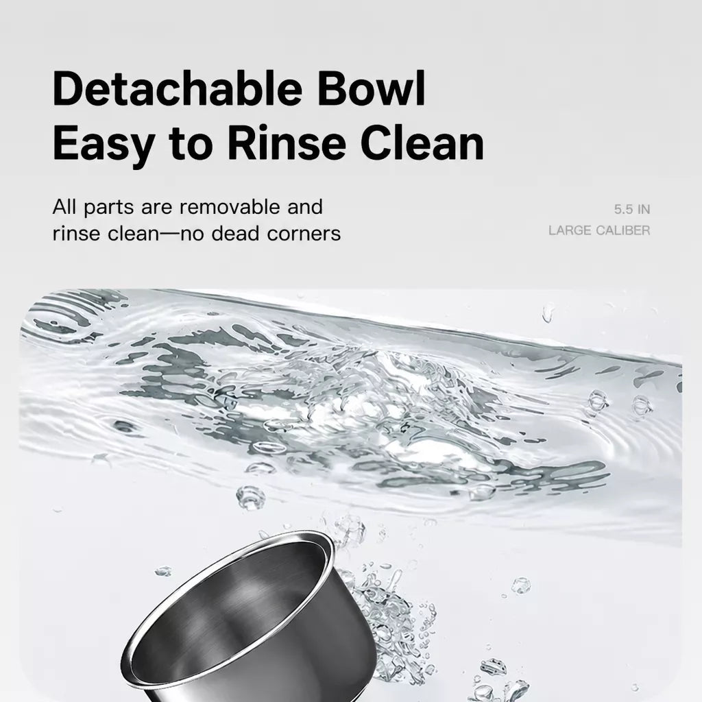 Elevated Stainless Steel Pet Bowl Stand for Dogs & Cats