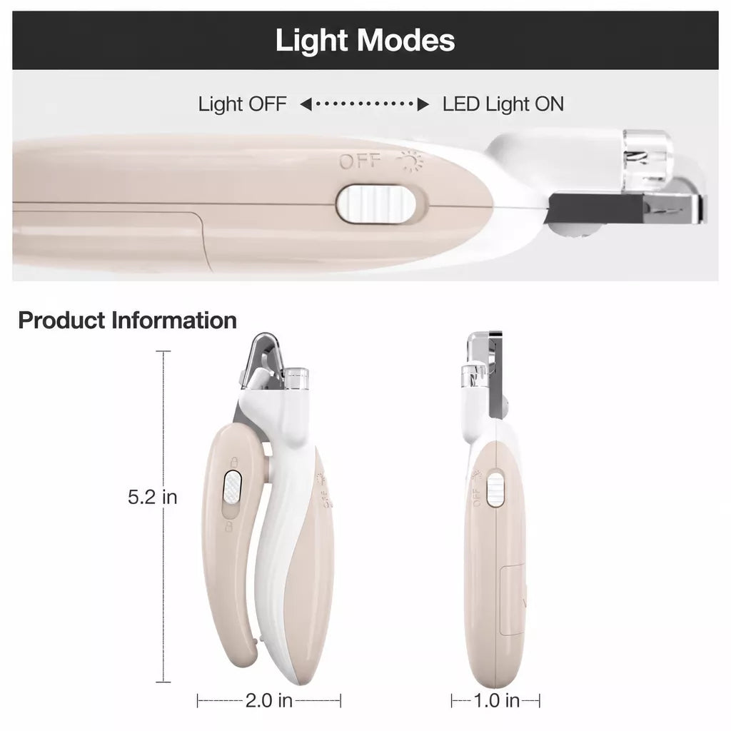 LED Light Pet Nail Clippers for Dogs and Cats
