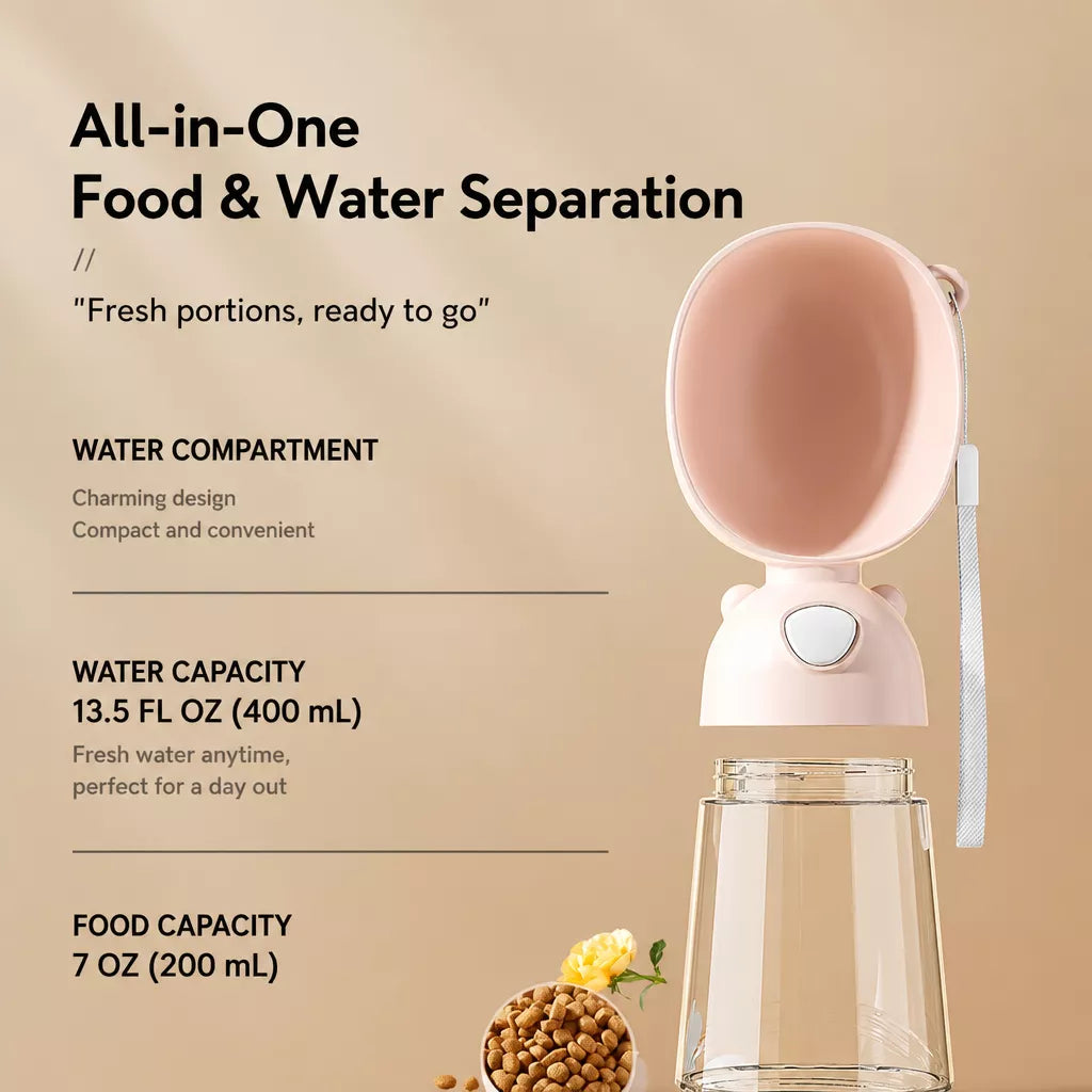 Portable Dog Water Bottle with Built-In Drinking Cup
