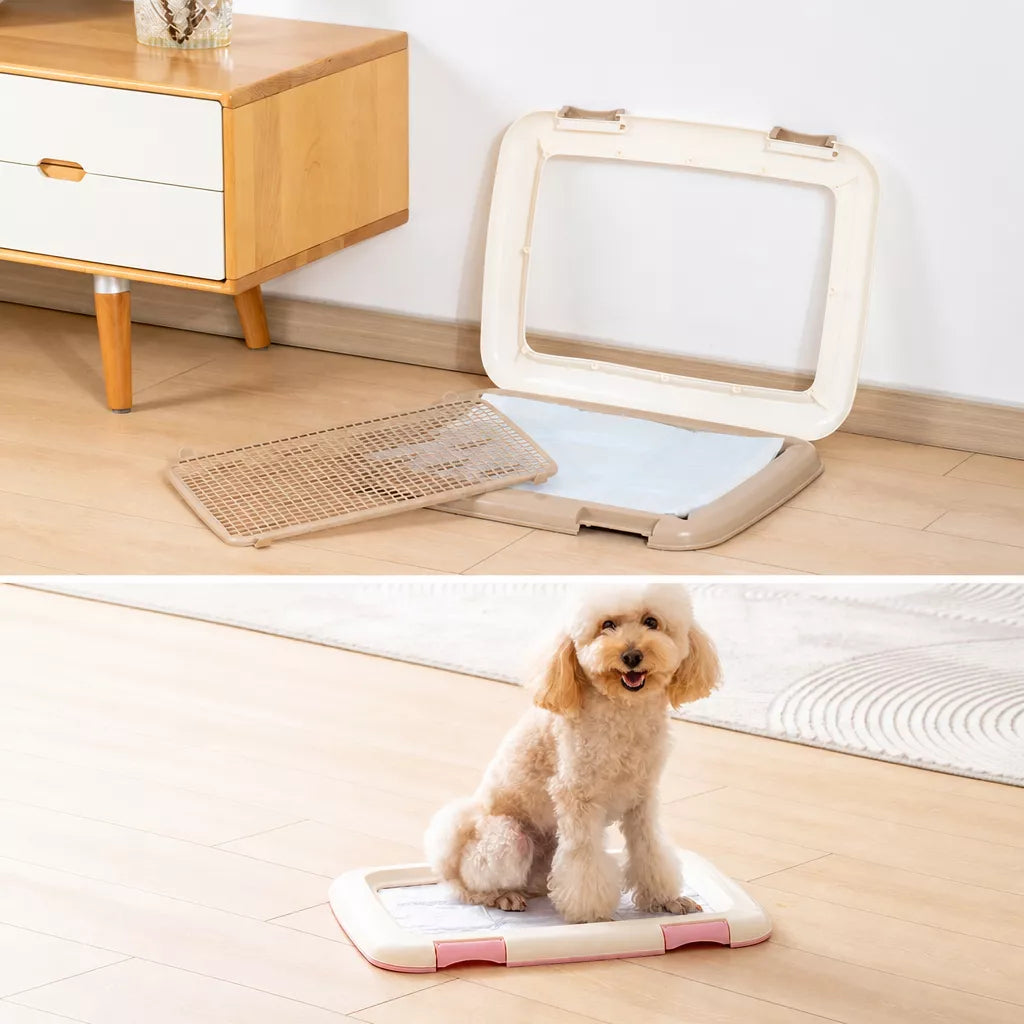 Plastic Dog Potty Tray with Grid for Indoor House Training