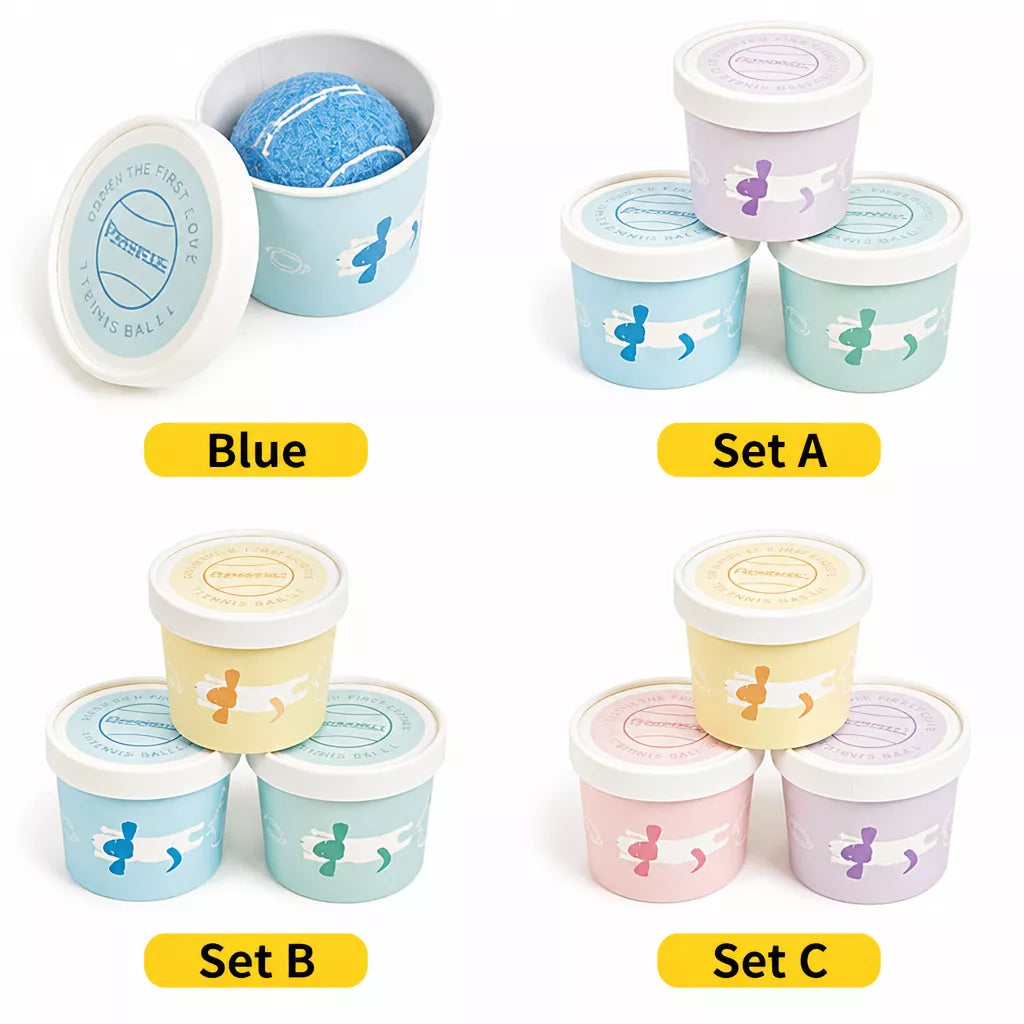 Ice Cream-Style Interactive Dog Ball with Storage Box