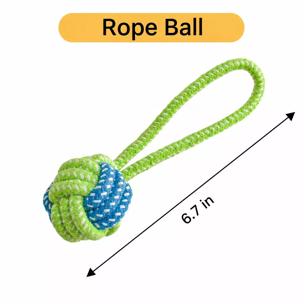 Knotted Rope Dog Toy for Tug, Fetch & Chew Play