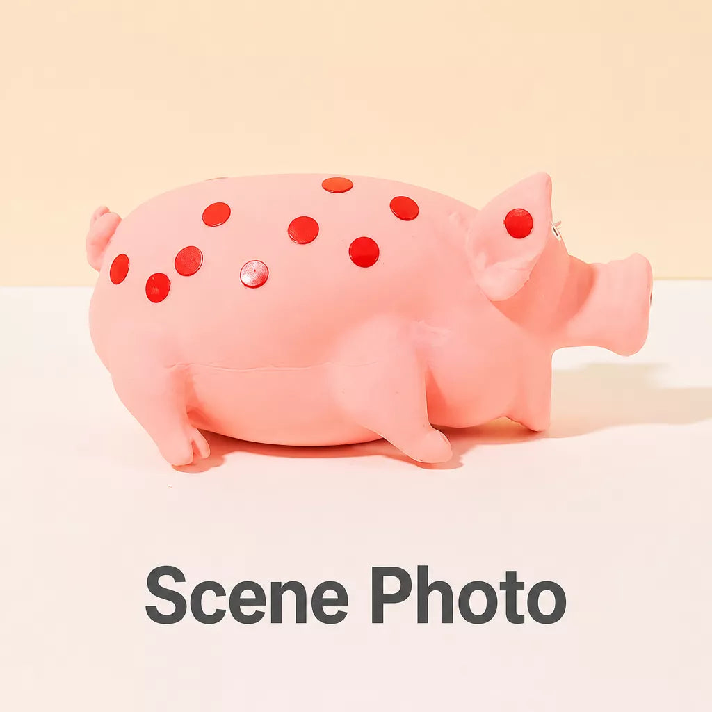 Pig-Shaped Squeaky Dog Toy for Interactive Play