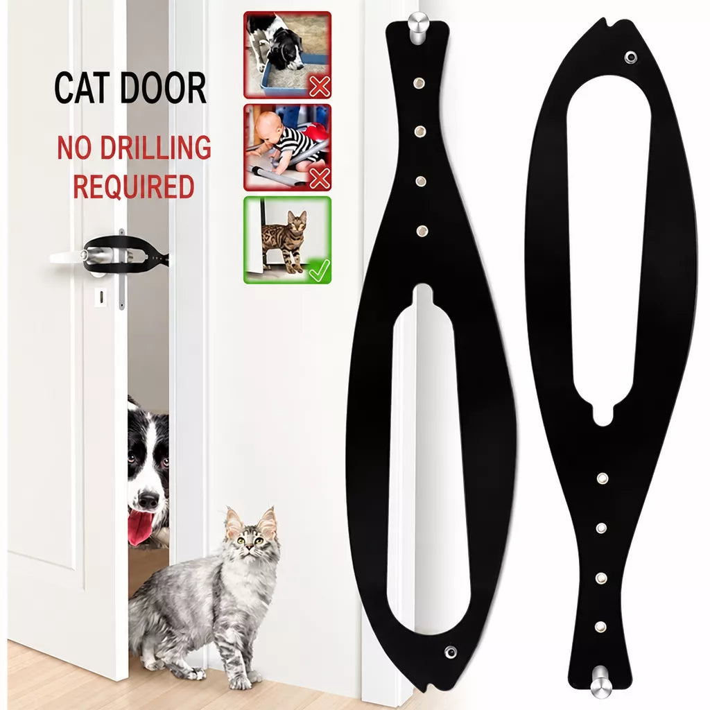 No-Drill Pet Door Holder for Cats and Dogs