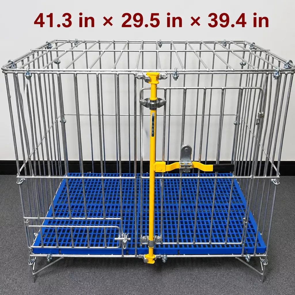 Steel Dog Kennel with Galvanized Finish for Indoor/Outdoor Use