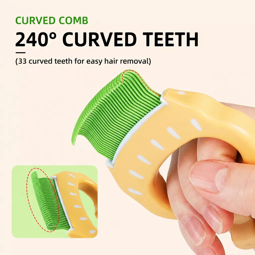 Shell-Shaped Pet Deshedding Comb