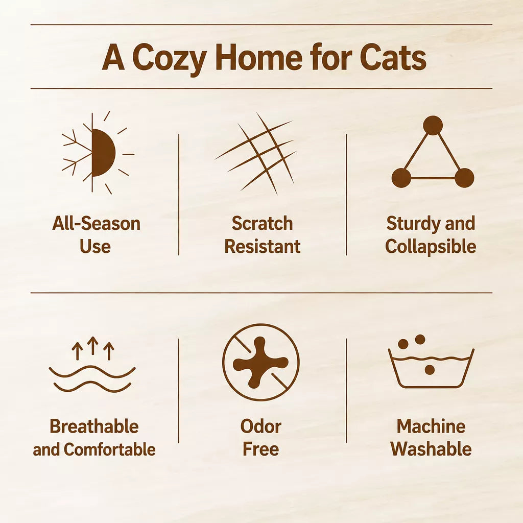 Portable Enclosed Pet Tent Bed with Ventilated Design