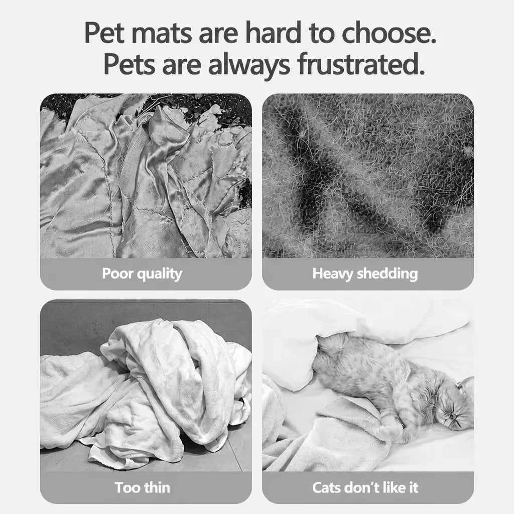 Cotton-Linen Pet Bed Mat and Blanket for Cats and Dogs