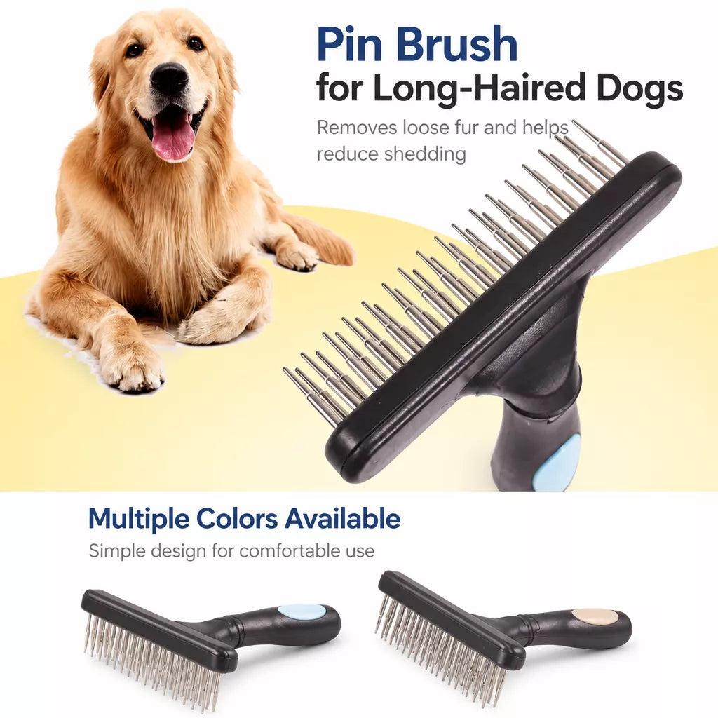 Long-Hair Dog Deshedding Rake Brush