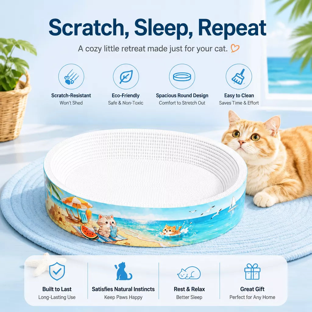 Corrugated Cardboard Cat Scratcher Lounge