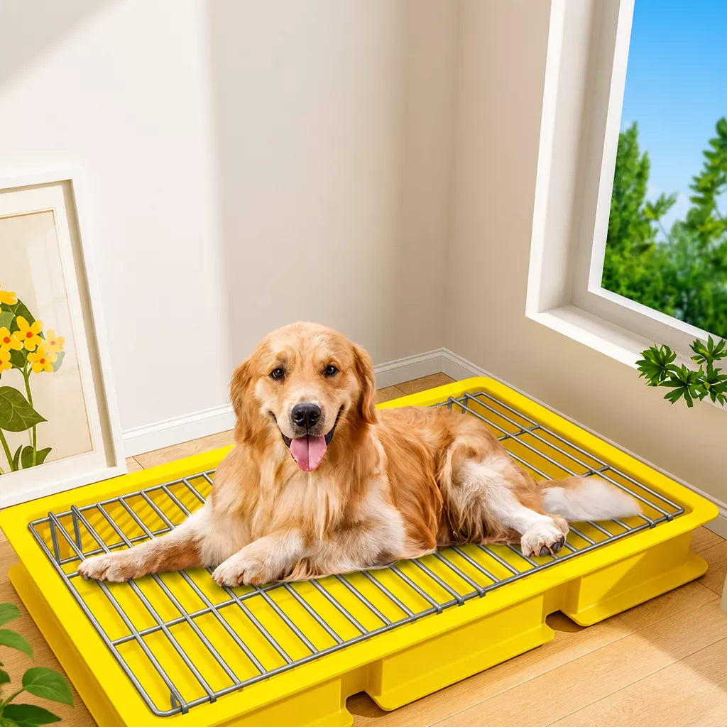 Dog Potty Training Tray with Grate for Small to Large Dogs