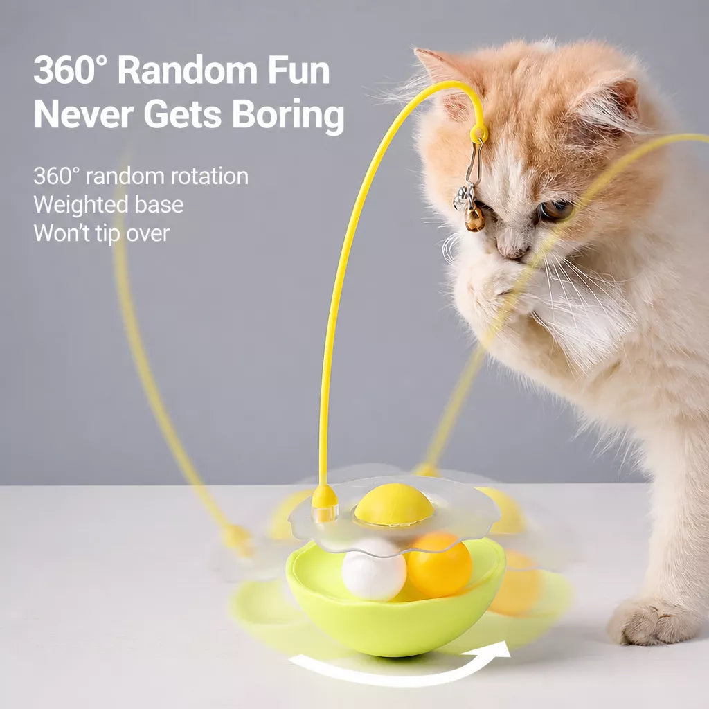 Wobble Cat Toy with Feather Teaser