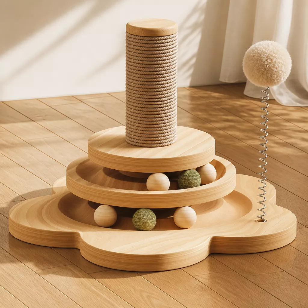 Vertical Cat Scratching Post and Climbing Tower