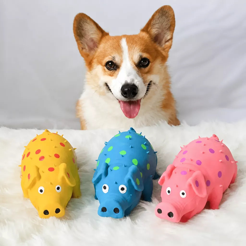 Latex Squeaky Pig Dog Toy