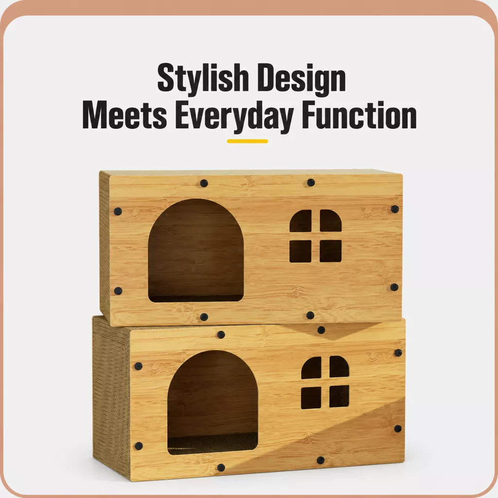 Corrugated Cardboard Cat Scratcher House