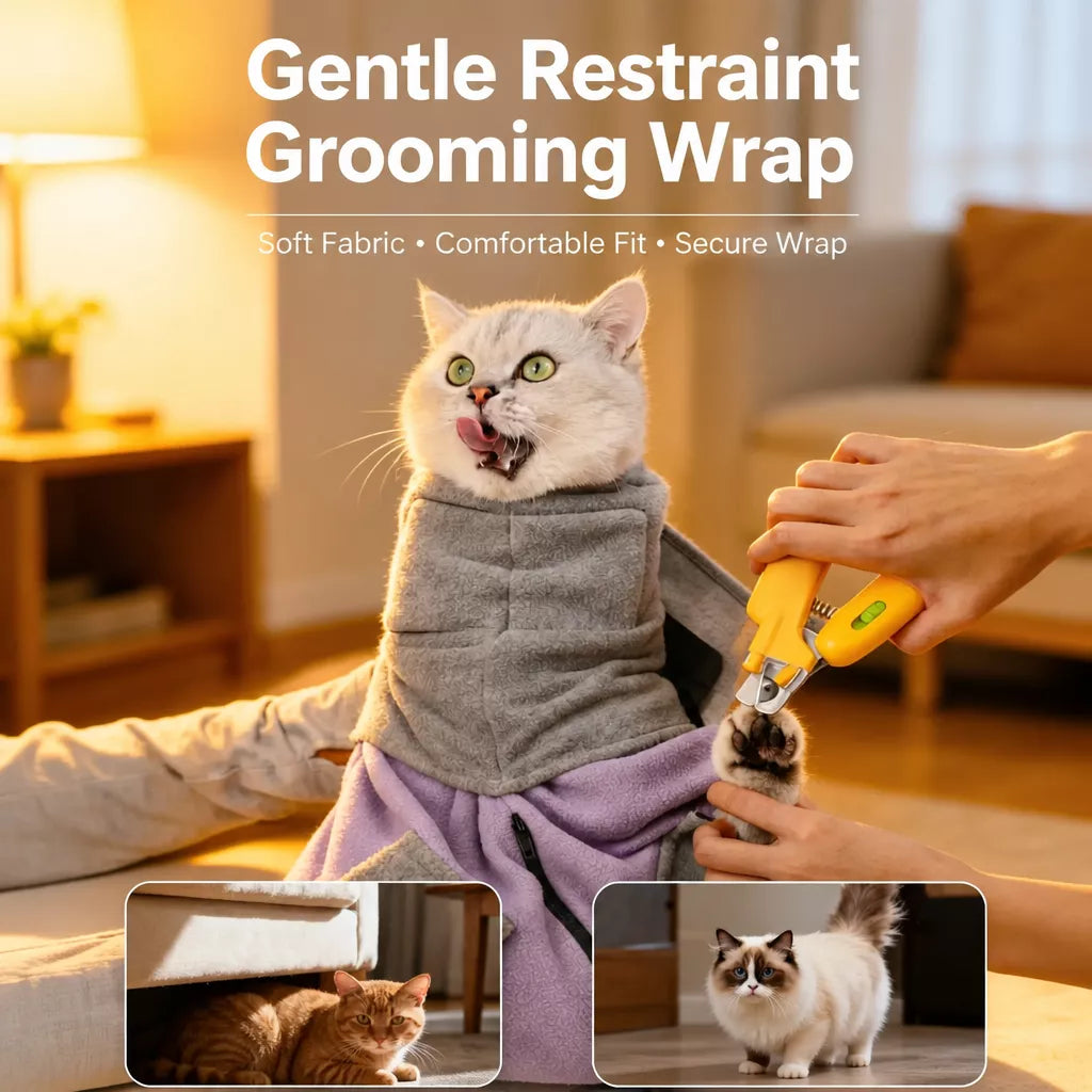Pet Grooming Restraint Bag for Cats and Small Dogs