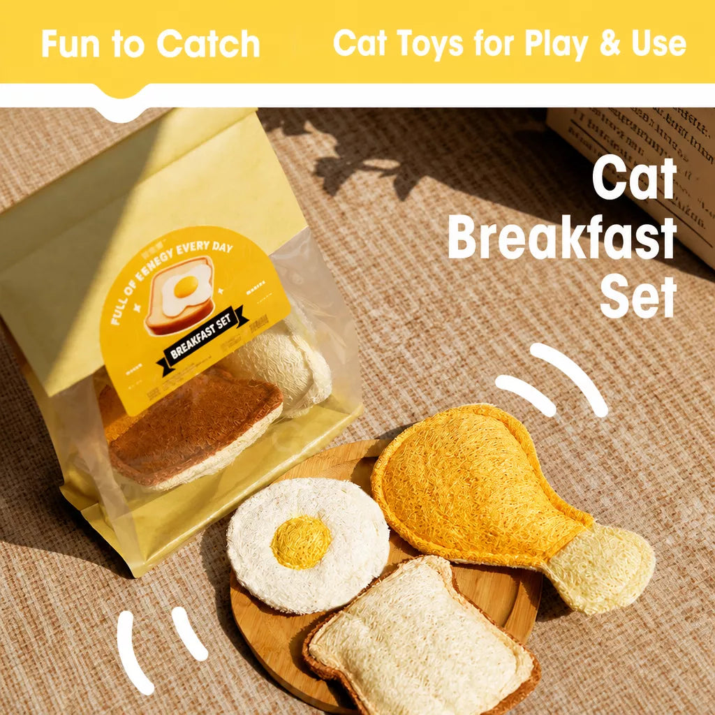 Natural Loofah Cat Toy with Catnip