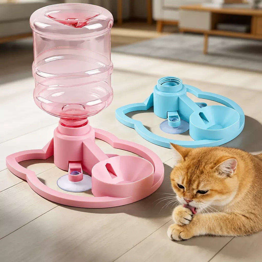 Portable Gravity-Fed Pet Water Dispenser
