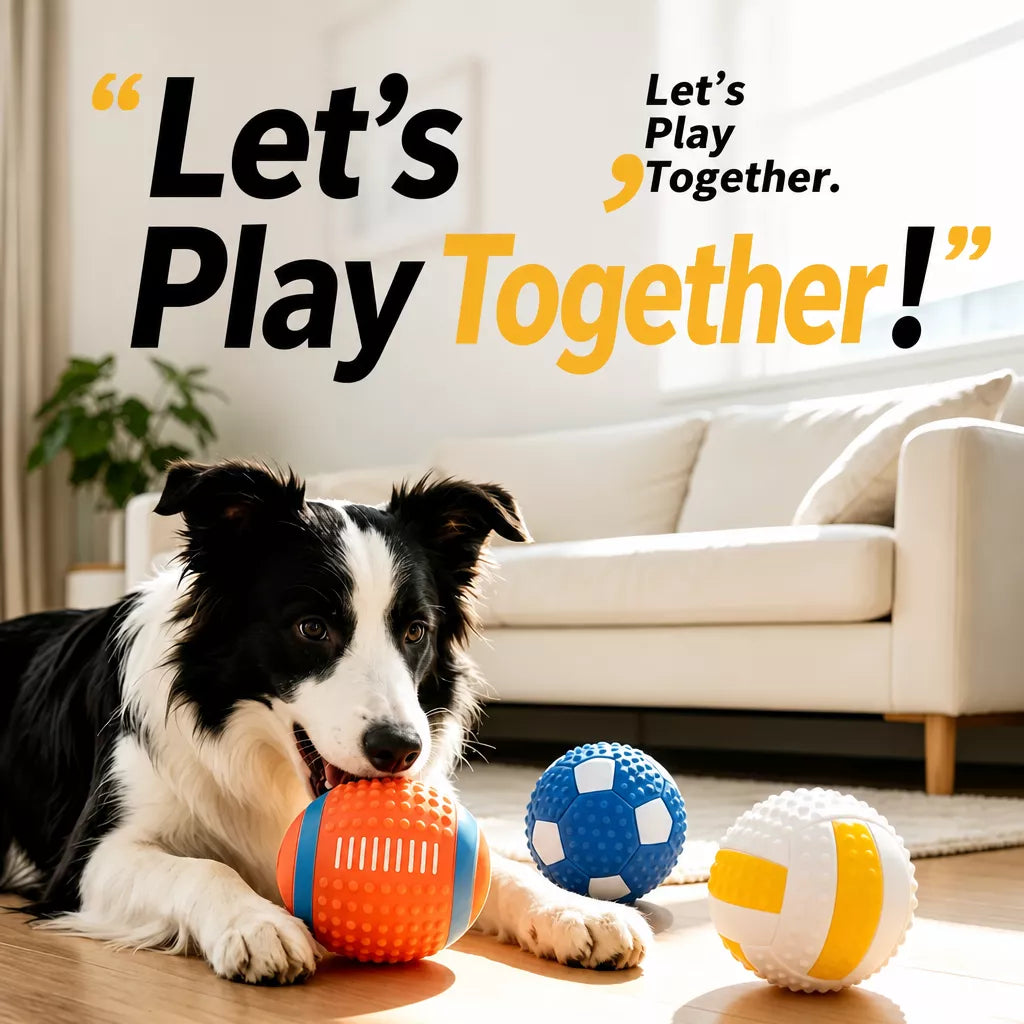 Squeaky Vinyl Sports Ball Toys for Small and Medium Dogs