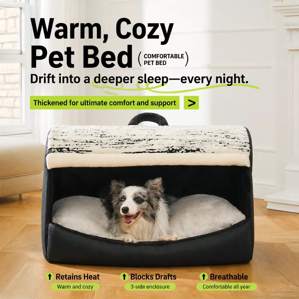 Pet Tent Bed with Removable Washable Mat