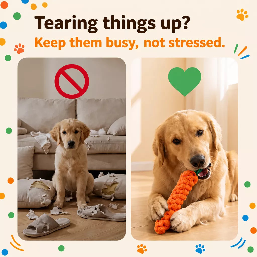 Interactive Dog Toys for Small to Medium Dogs – Tug & Squeaky