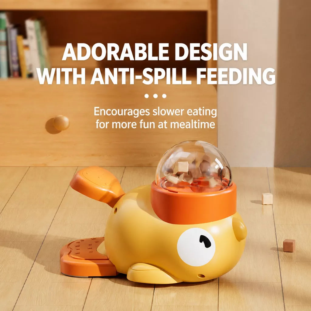 Rotating Duck Treat Dispenser Toy for Cats