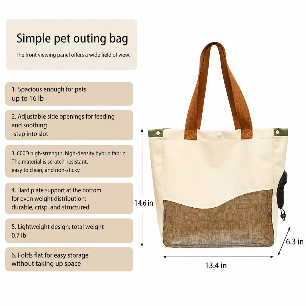 Adjustable Shoulder Pet Carrier for Cats and Small Dogs