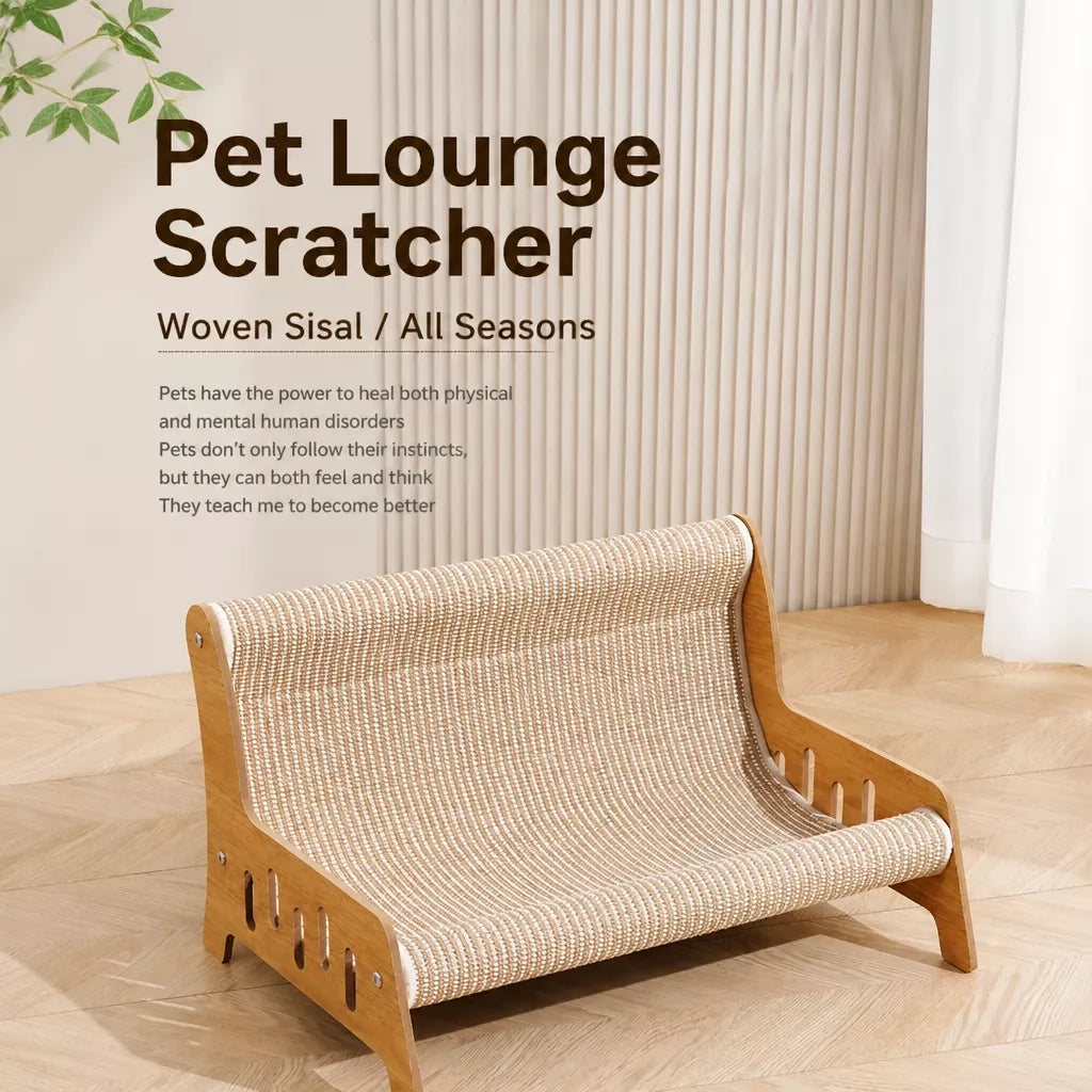 Two-in-One Sisal Cat Scratcher Lounger Bed