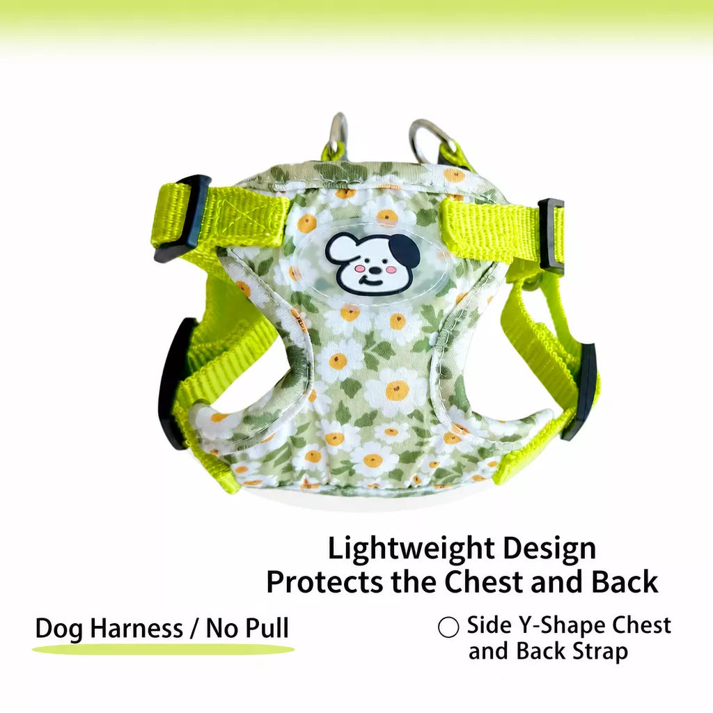 Reflective Nylon Vest Harness and Leash for Small Dogs & Cats