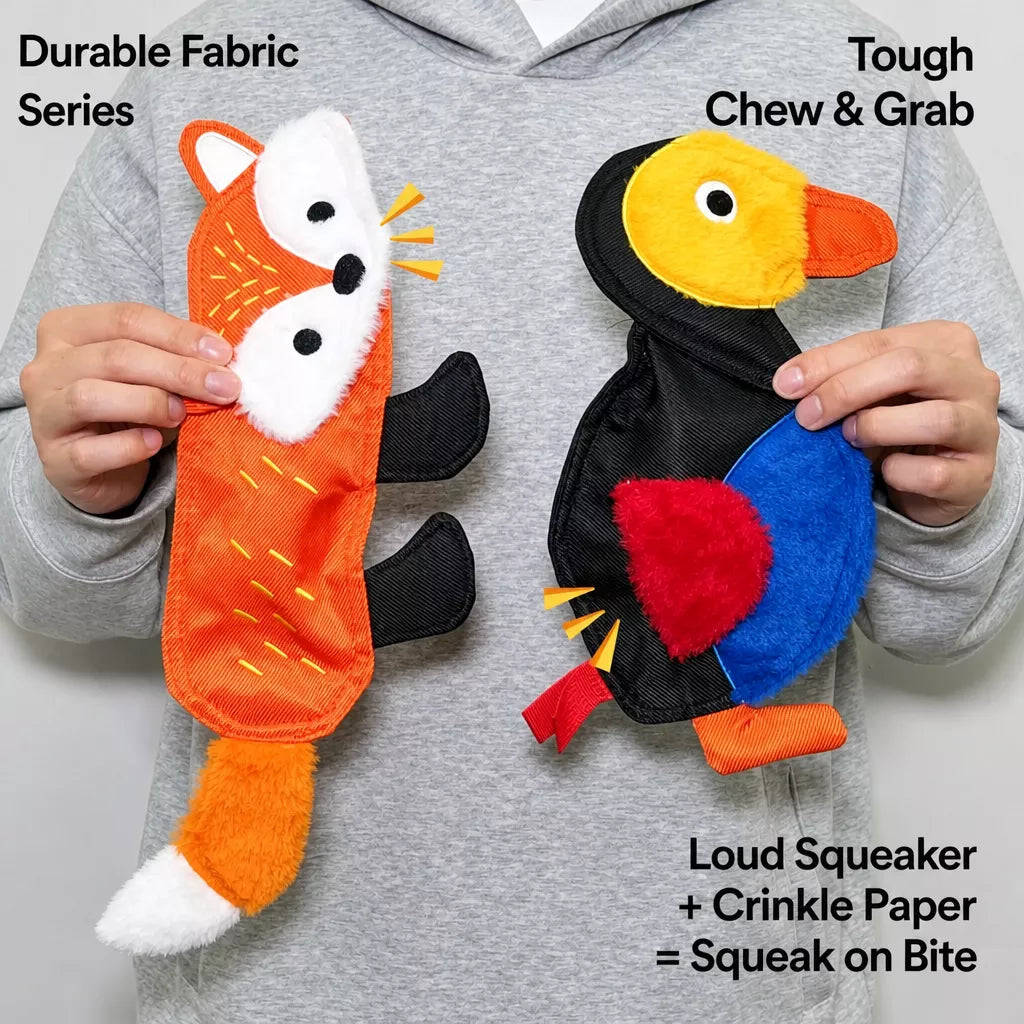 Squeaky Crinkle Dog Toy