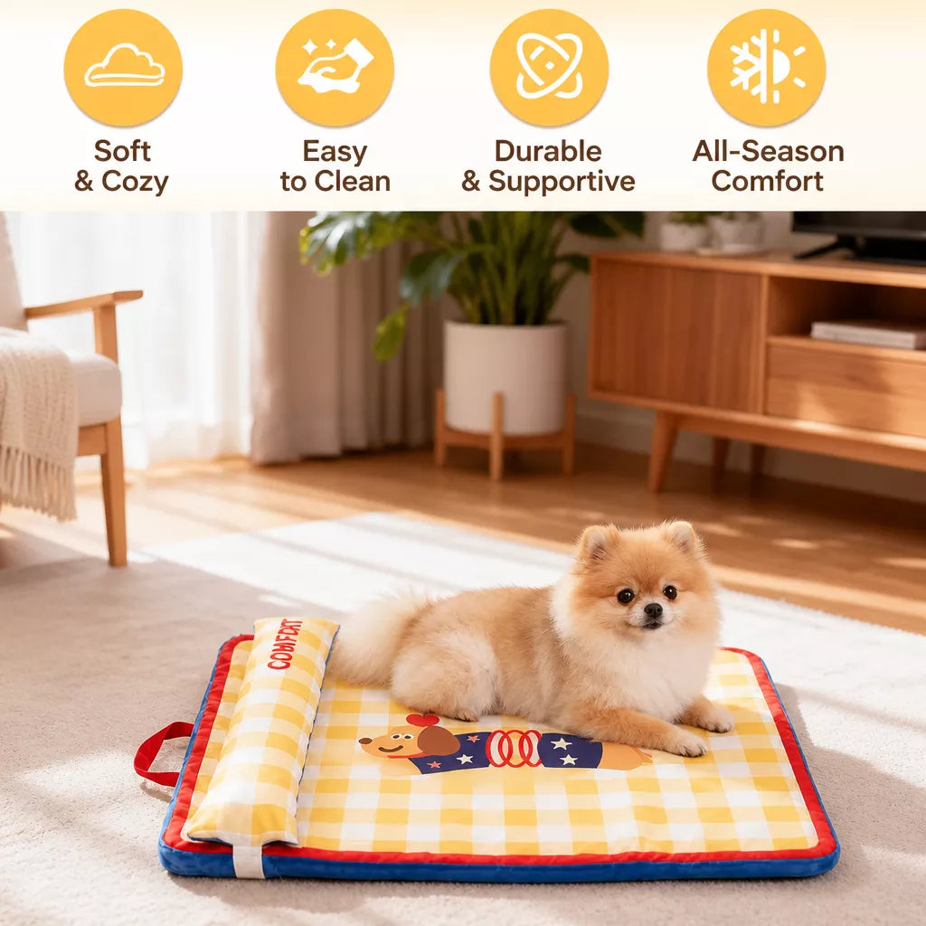 Non-Slip Water-Resistant Pet Bed Mat for Dogs and Cats