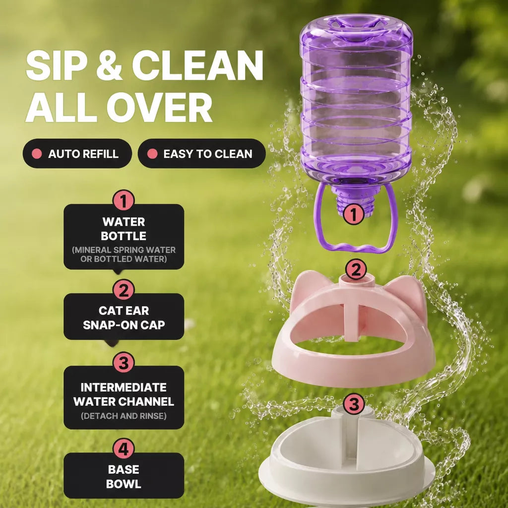 Automatic Pet Water Refill Dispenser for Cats and Dogs