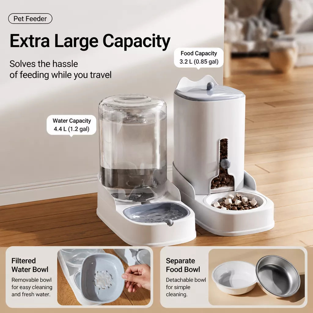 Automatic Pet Feeder and Water Dispenser