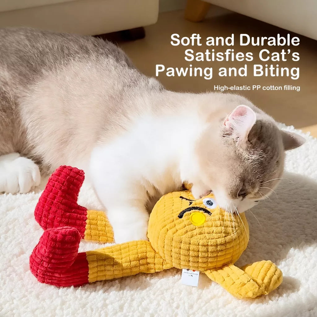 Catnip Squeaky Fleece Pet Toy