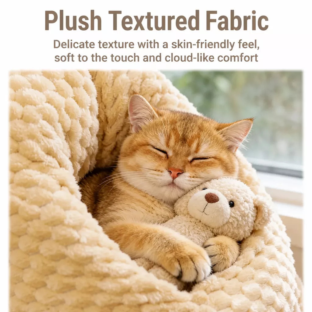 Chicken Butt-Shaped Enclosed Plush Cat Bed