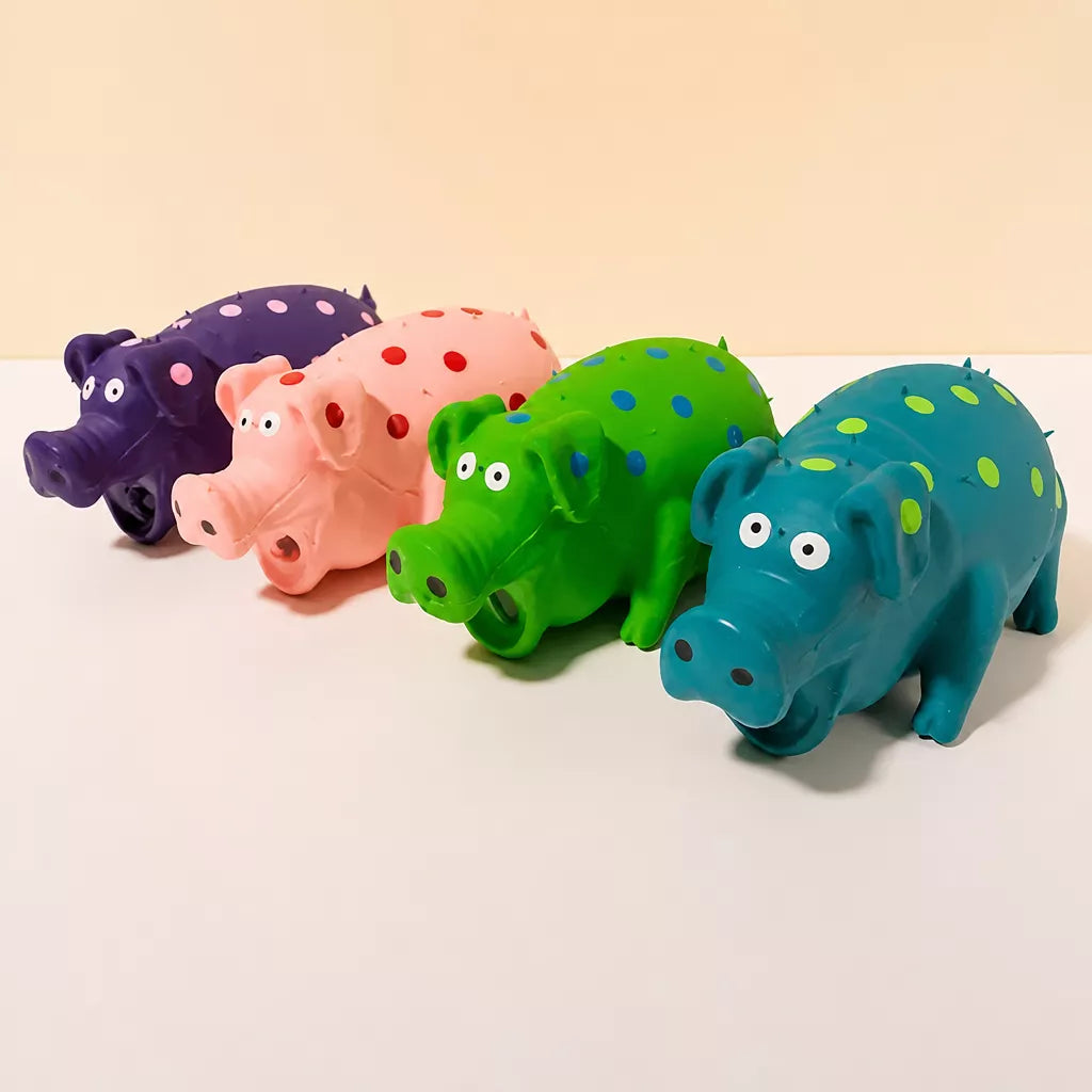 Pig-Shaped Squeaky Dog Toy for Interactive Play