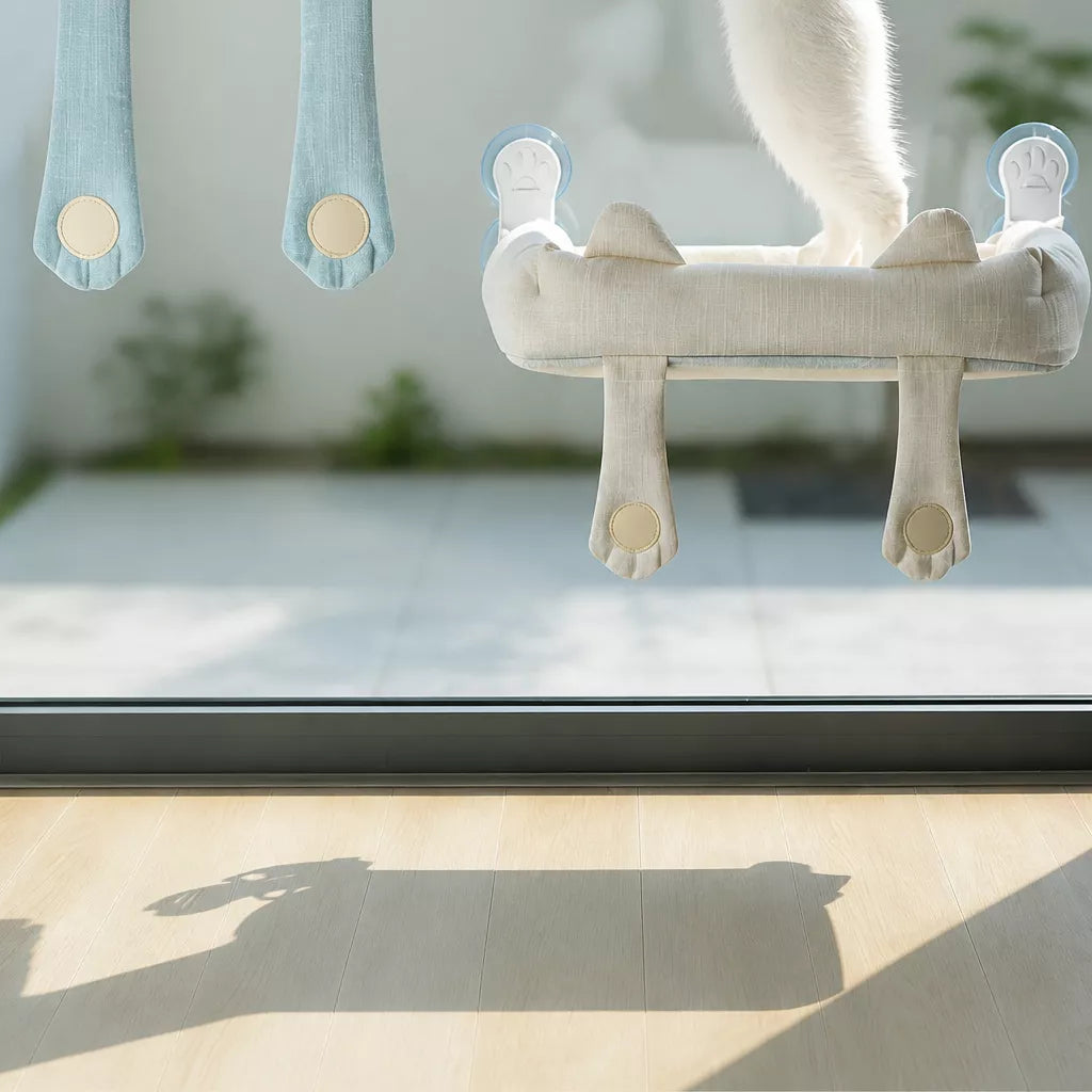 Window-Mounted Cat Hammock with Suction Cups