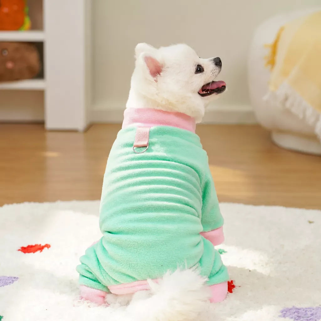 Fleece Four-Leg Dog & Cat Coat for Cool-Weather Walks