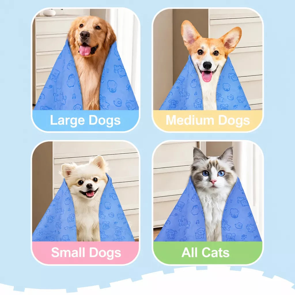 Absorbent Suede Pet Drying Towel for Dogs and Cats