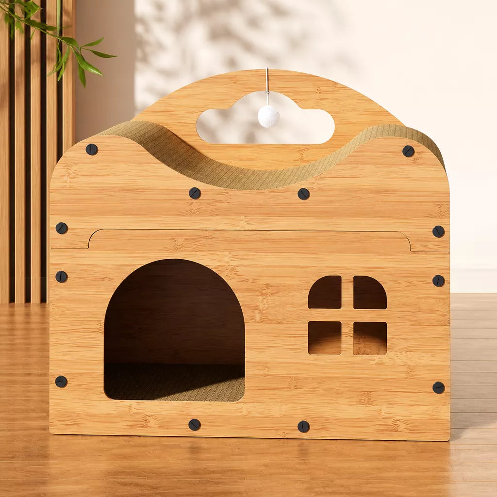 Corrugated Cardboard Cat Scratcher House