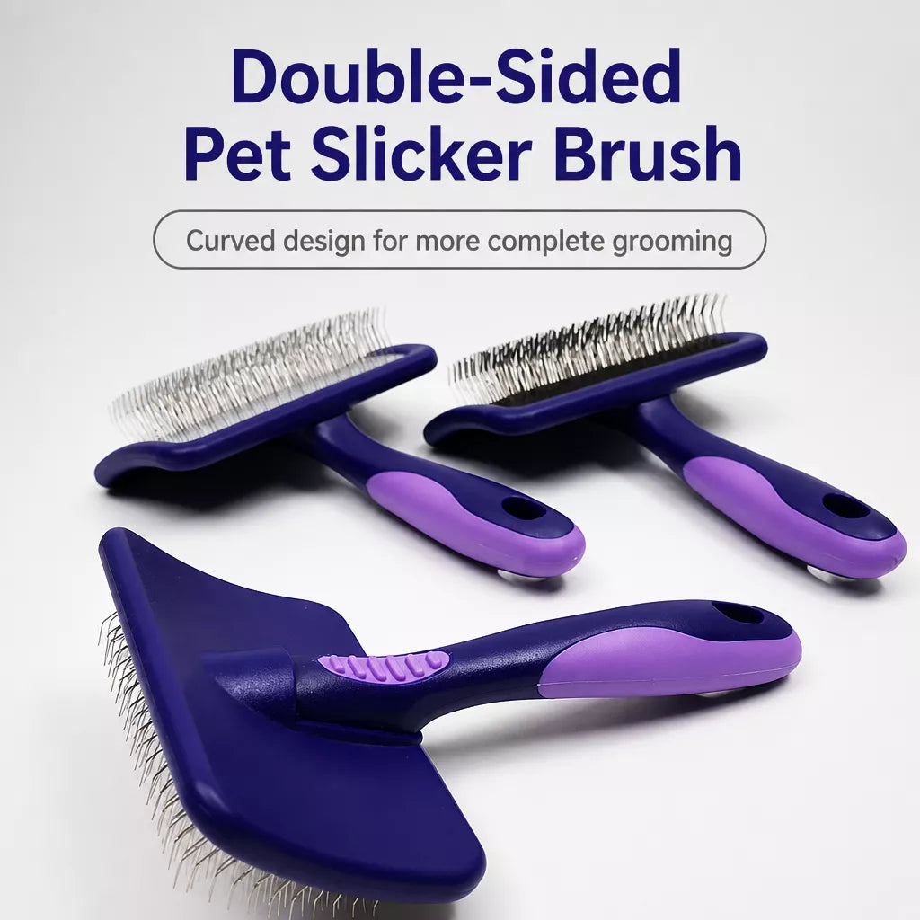 Dog & Cat Grooming Pin Brush for Detangling and Loose Fur