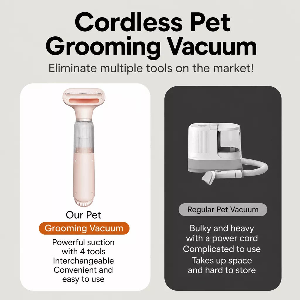 Pet Grooming Vacuum and Dryer with Deshedding Brush