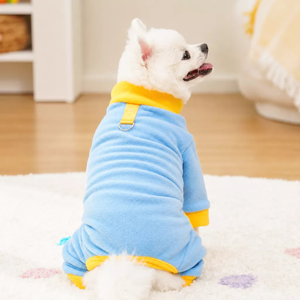 Fleece Four-Leg Dog & Cat Coat for Cool-Weather Walks