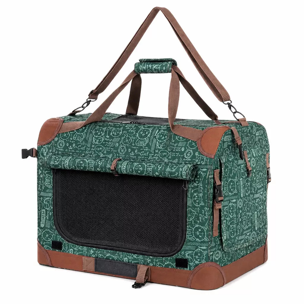 Large Foldable Pet Carrier for Cats and Dogs