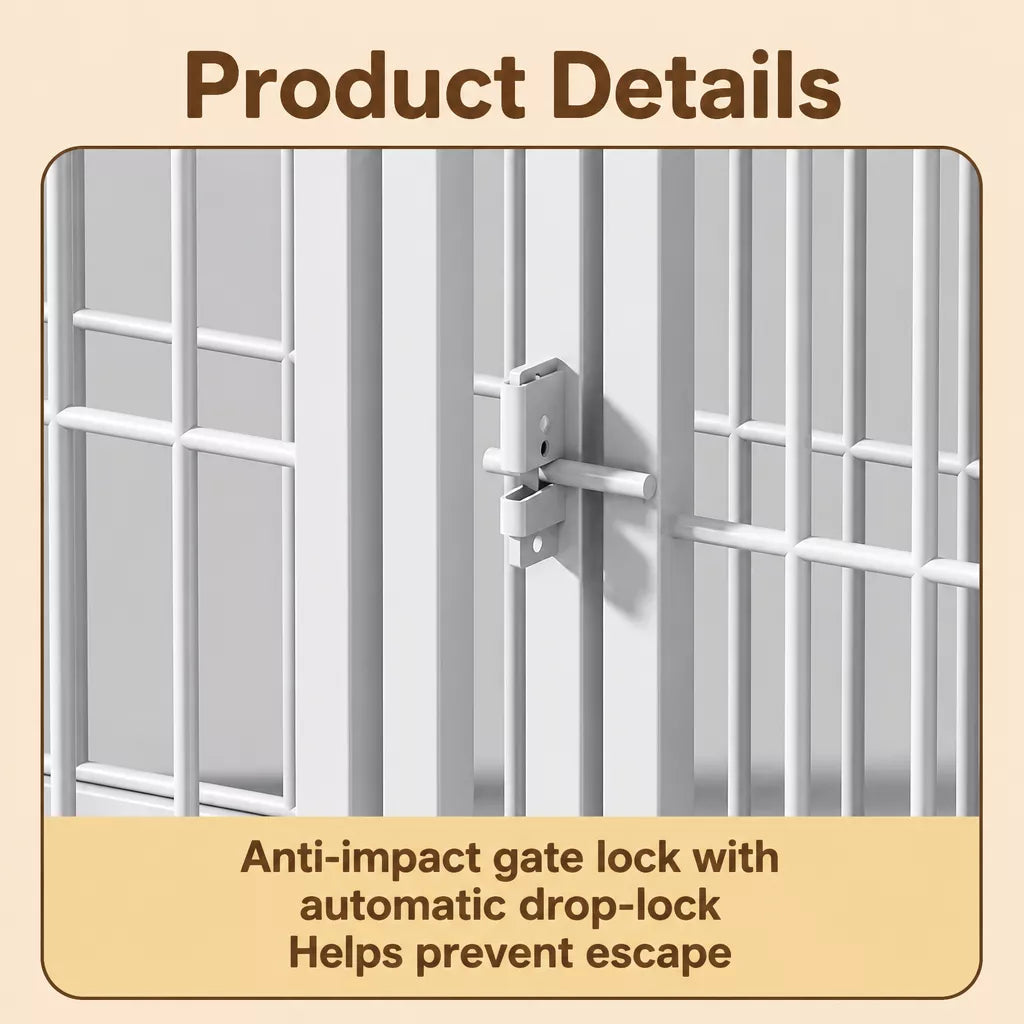 Covered Indoor Pet Playpen with Door