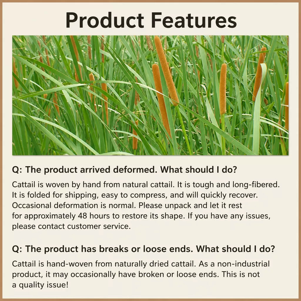 Woven Rattan Cat Bed with Cat-Ear Design