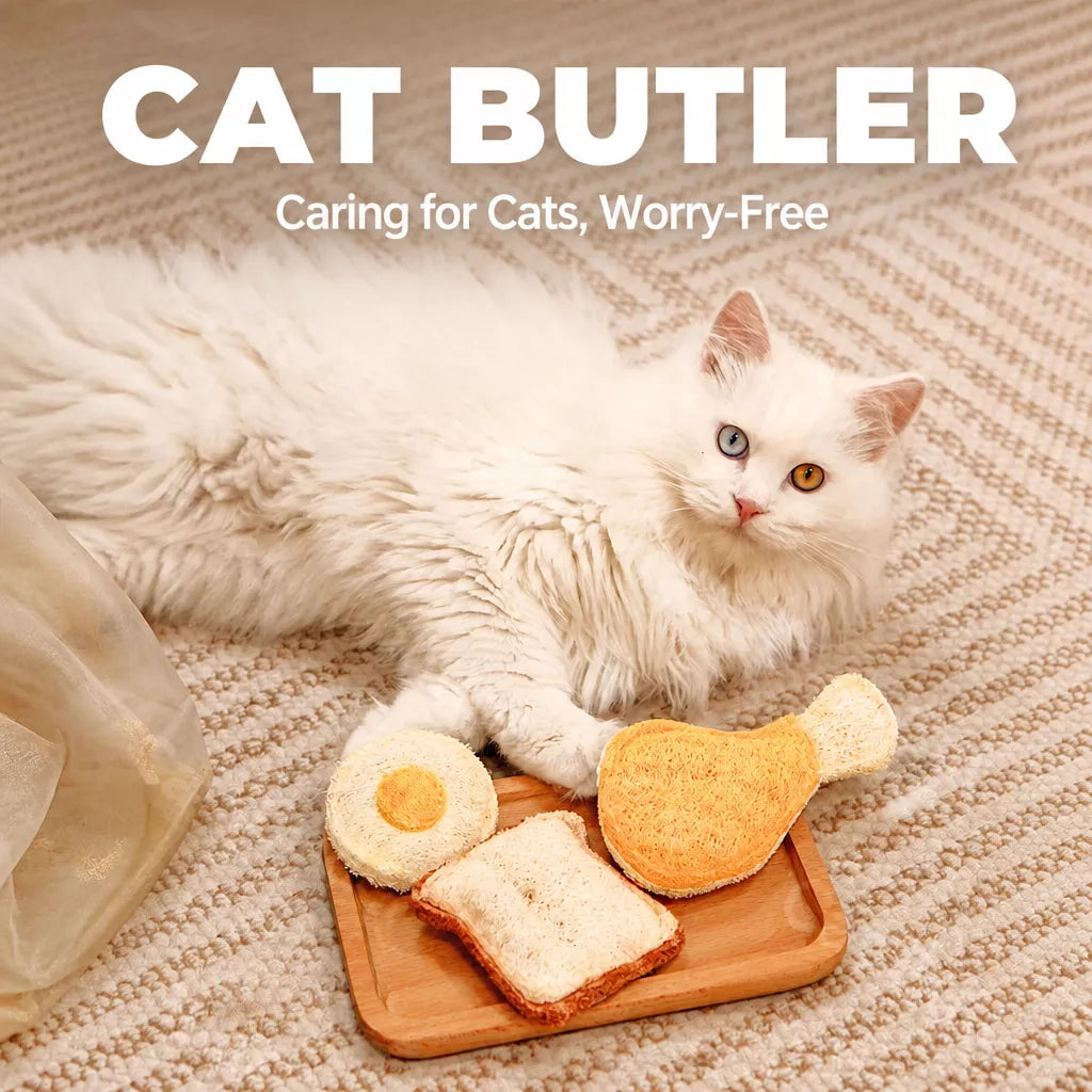 Natural Loofah Cat Toy with Catnip